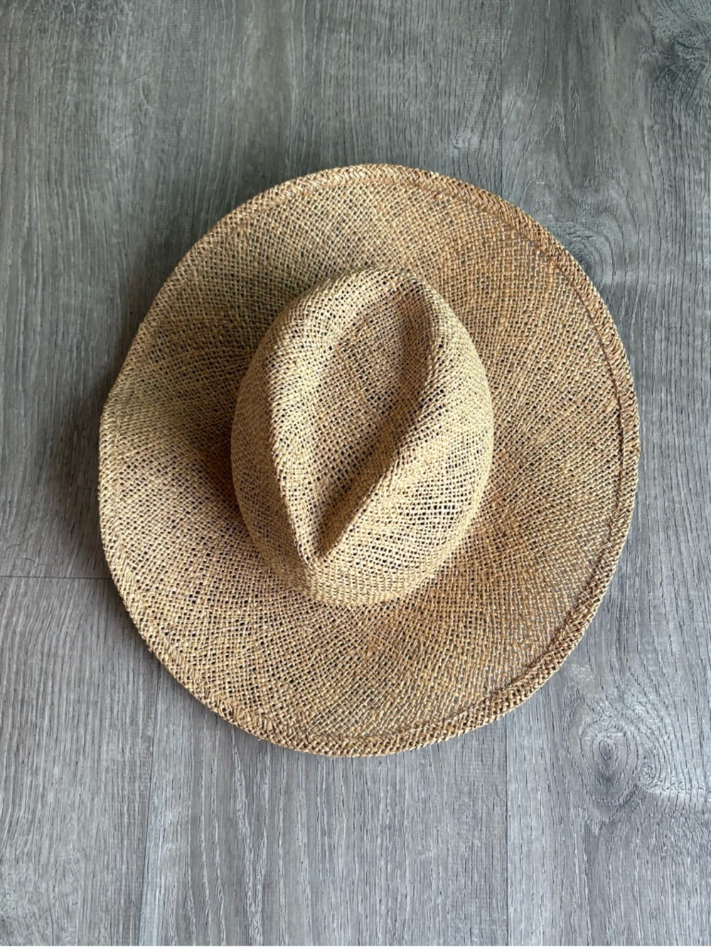 Straw Sun Hat in Natural Beige